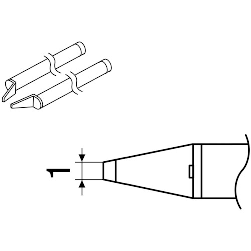 トラスコ中山 白光 こて先 CHIP 1L型（ご注文単位1セット）【直送品】