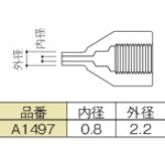 トラスコ中山 白光 ノズル 0.8mm SS型（ご注文単位1本）【直送品】