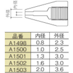 トラスコ中山 白光 ノズル 0.8mm　255-5034（ご注文単位1本）【直送品】