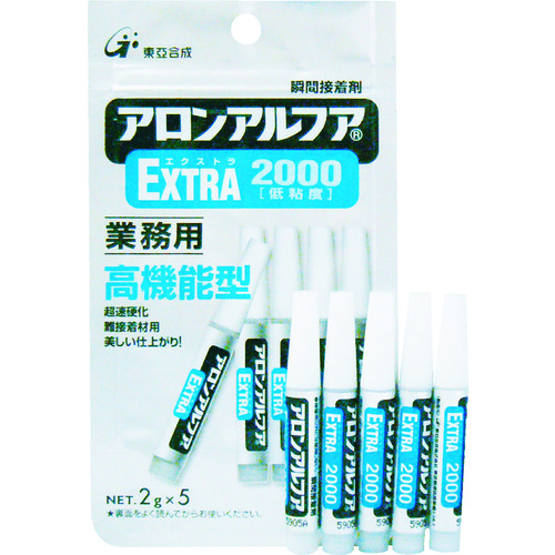 トラスコ中山 アロン アロンアルファ EXTRA2000 2g(5本入)（ご注文単位1袋）【直送品】