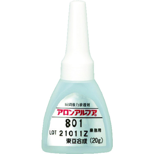 トラスコ中山 アロン 瞬間接着剤 アロンアルフア 801 扁平AL 20g（ご注文単位1本）【直送品】