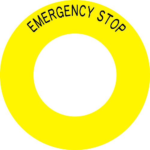 トラスコ中山 IM ボタンラベルEMERGENCY STOPφ56（ご注文単位1組）【直送品】