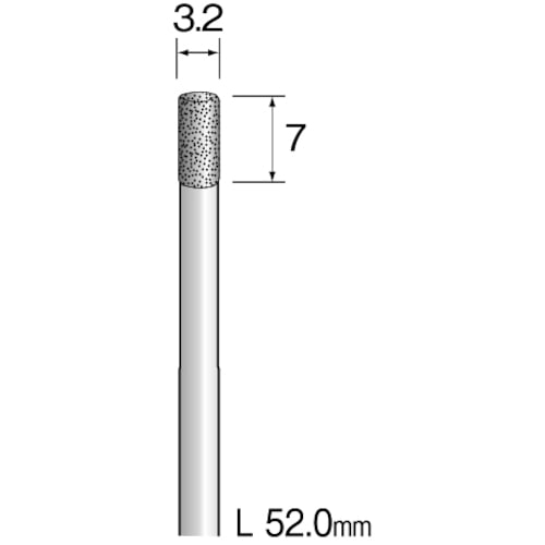 トラスコ中山 ミニモ 電着ダイヤモンドバー#120 Φ3.2（ご注文単位1本）【直送品】