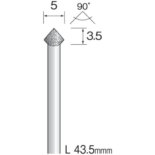 トラスコ中山 ミニモ 電着ダイヤモンドバー#140 Φ5　852-7664（ご注文単位1本）【直送品】