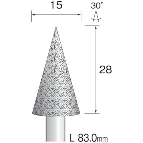 トラスコ中山 ミニモ 電着ダイヤモンドバー#120 Φ15　852-7689（ご注文単位1本）【直送品】