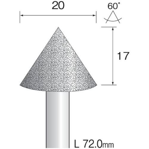 トラスコ中山 ミニモ 電着ダイヤモンドバー#120 Φ20　852-7693（ご注文単位1本）【直送品】