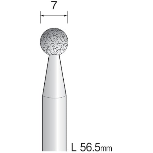 トラスコ中山 ミニモ 電着ダイヤモンドバー＃120 Φ7 852-7709  (ご注文単位1本) 【直送品】