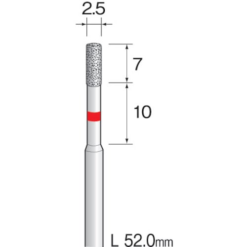 トラスコ中山 ミニモ 電着CBNバー#140 Φ2.5（ご注文単位1本）【直送品】