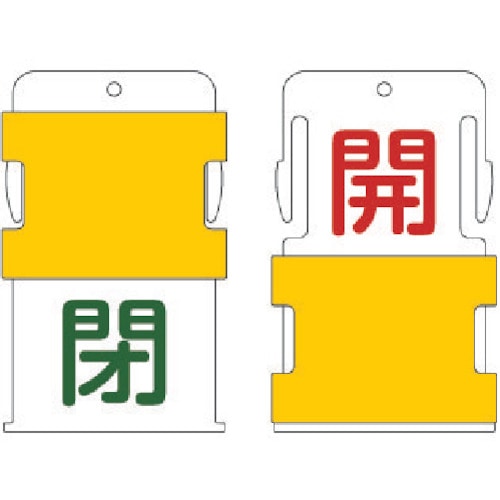 トラスコ中山 IM スライド表示タグ 開閉 (開 - 赤文字 / 閉 - 緑文字)（ご注文単位1枚）【直送品】