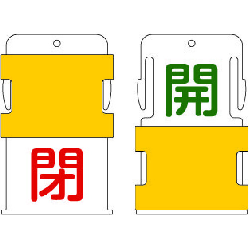 トラスコ中山 IM スライド表示タグ 開閉 (開 - 緑文字 / 閉 - 赤文字)（ご注文単位1枚）【直送品】