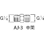 トラスコ中山 アネスト岩田 エアー用継手 中間 G1/4（ご注文単位1個）【直送品】