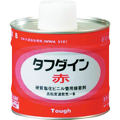 トラスコ中山 クボタケミックス 塩ビ用接着剤 タフダイン赤 500G（ご注文単位1缶）【直送品】