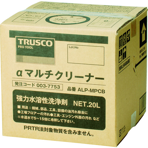 トラスコ中山 TRUSCO αマルチクリーナー 20L (1個＝1箱)（ご注文単位1個）【直送品】