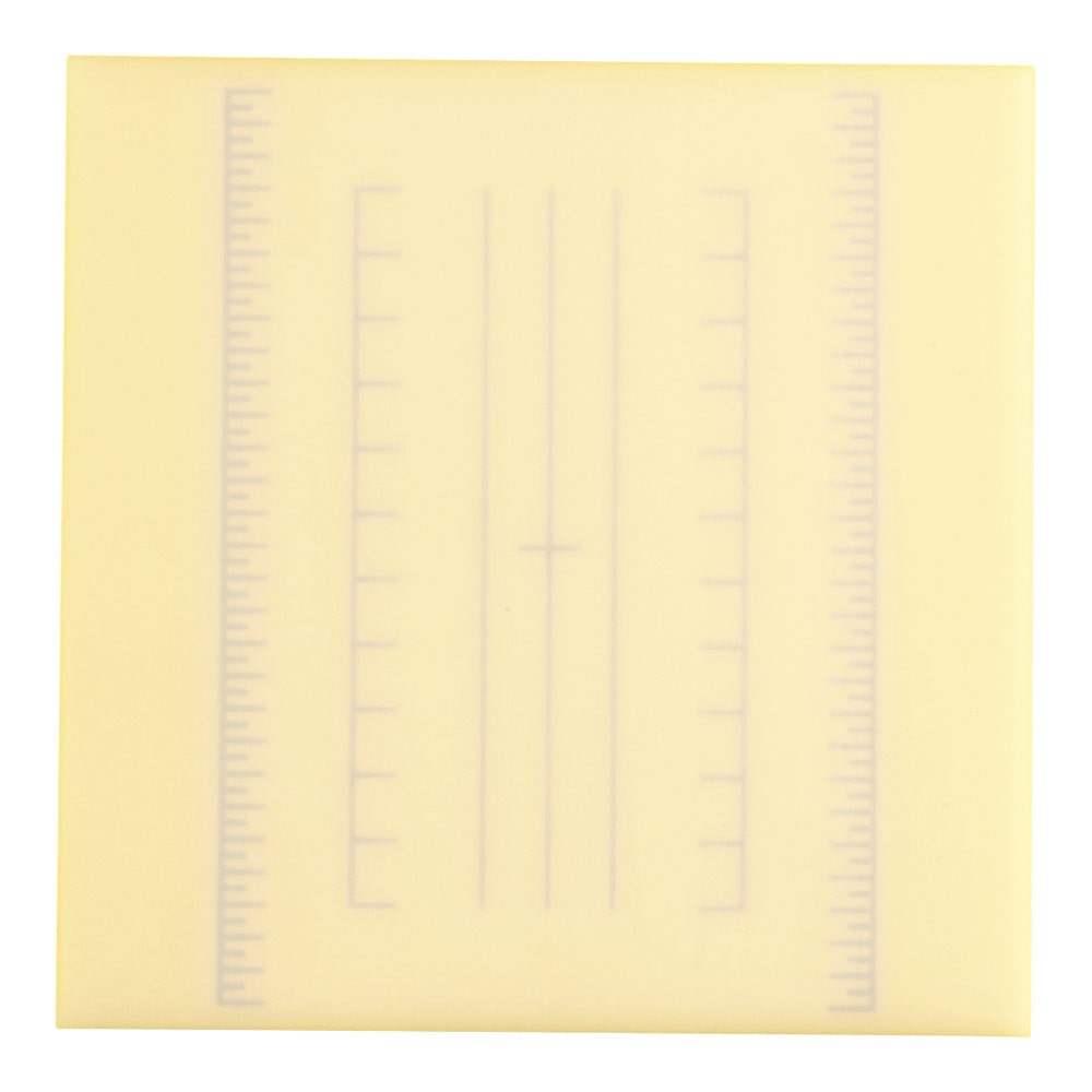 調理用積層式目盛り入りまな板　正方形 M　イエロー 1袋（ご注文単位1袋）【直送品】