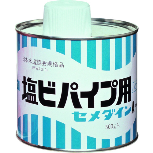 トラスコ中山 セメダイン 塩ビパイプ用A (無色透明)  500g AR-067（ご注文単位1缶）【直送品】