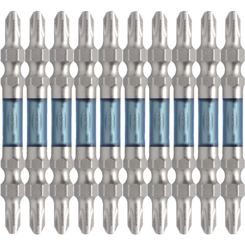 トラスコ中山 アネックス ドライバービット(トーションタイプ) ハイパー龍靭ビット スリムタイプ 両頭刃先＋2×全長65mm (10本入)（ご注文単位1パック）【直送品】