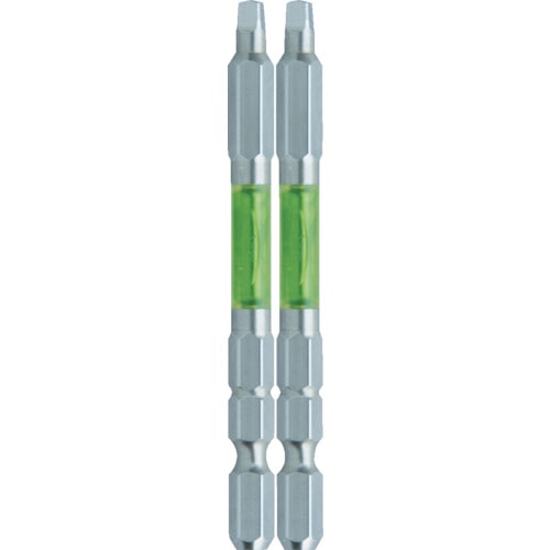 トラスコ中山 アネックス ドライバービット(トーションタイプ) 龍靭ビット 片頭■#3×全長82mm 緑 (2本入)（ご注文単位1パック）【直送品】