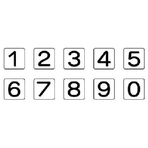 トラスコ中山 ユニット 配管ステッカー 数字1～0 各1（大） 80×80 10枚組 745-8134  (ご注文単位1組) 【直送品】