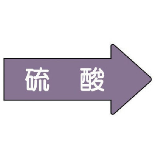 トラスコ中山 ユニット 配管ステッカー 右方向表示 硫酸（小） 35×75 10枚組 746-2646  (ご注文単位1組) 【直送品】