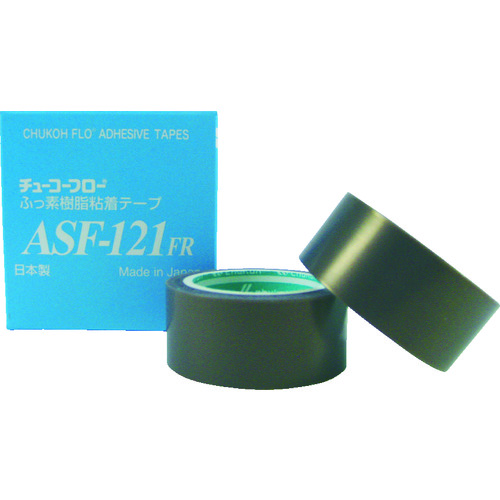 トラスコ中山 チューコーフロー フッ素樹脂フィルム粘着テープ ASFー121FR 0.08t×10w×10m（ご注文単位1巻）【直送品】