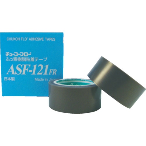 トラスコ中山 チューコーフロー フッ素樹脂フィルム粘着テープ ASFー121FR 0.08t×25w×10m（ご注文単位1巻）【直送品】