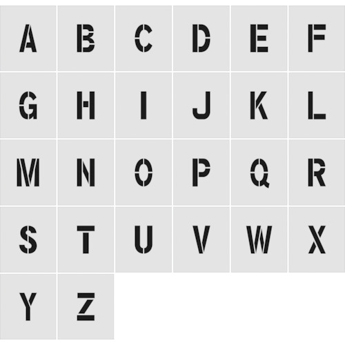 トラスコ中山 IM ステンシル A～Z 1セット26枚単位 文字サイズ100×65mm（ご注文単位1セット）【直送品】