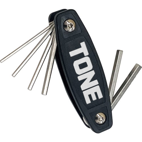 トラスコ中山 TONE 六角棒レンチ(ナイフ式) ナイフレンチ セット内容1.5、2、2.5、3、4、5、6mm（ご注文単位1組）【直送品】