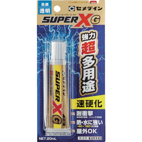 トラスコ中山 セメダイン スーパーXゴールド クリア P20ml(速硬化) AX-014（ご注文単位1本）【直送品】