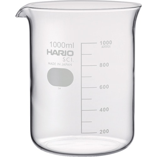 トラスコ中山 HARIO ビーカー 目安目盛付 1000ml（ご注文単位1個）【直送品】