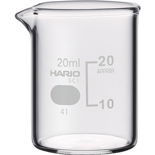 トラスコ中山 HARIO ビーカー 目安目盛付 20ml（ご注文単位1個）【直送品】