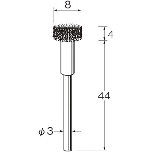 トラスコ中山 リューター 軸付フラワー型ブラシ軸径（mm）：3毛材：ステンレス線 128-2967  (ご注文単位1袋) 【直送品】