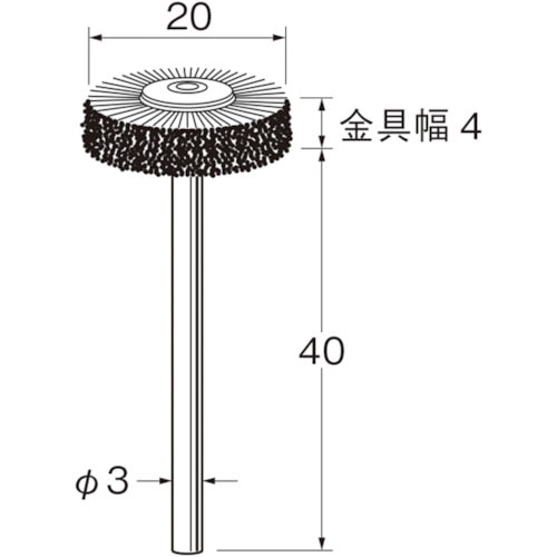 トラスコ中山 リューター 研磨剤入りナイロンブラシ（ご注文単位1袋）【直送品】