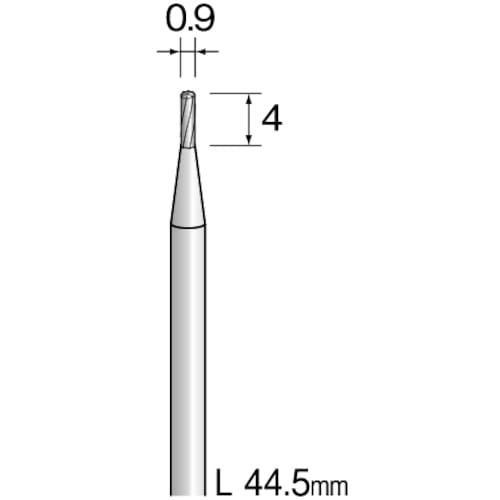 トラスコ中山 ミニモ 超硬カッター スパイラルカット Φ0.9　852-7201（ご注文単位1本）【直送品】