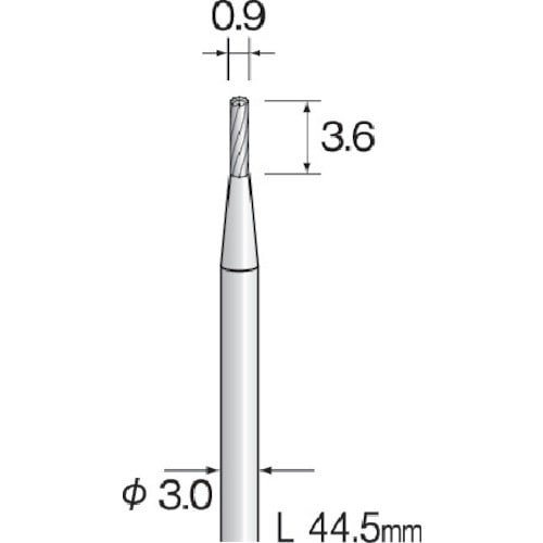 トラスコ中山 ミニモ 超硬カッター スパイラルカット Φ0.9　852-7296（ご注文単位1本）【直送品】