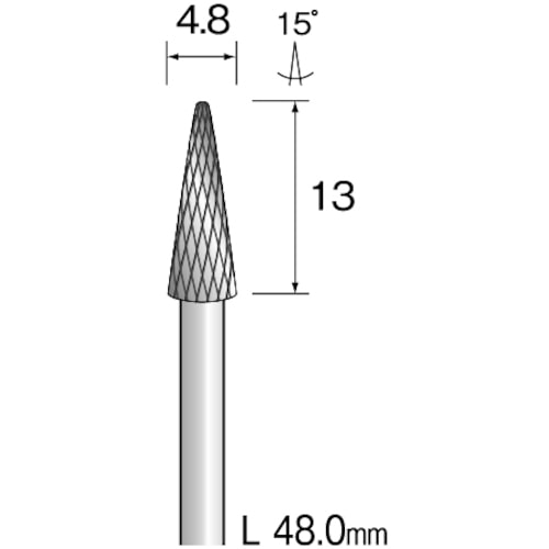 トラスコ中山 ミニモ 超硬カッター クロスカット Φ4.8 軸径3.0mm 852-7322  (ご注文単位1本) 【直送品】