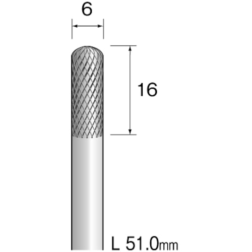 トラスコ中山 ミニモ 超硬カッター クロスカット Φ6 軸径6.0mm　852-7377（ご注文単位1本）【直送品】