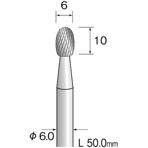 トラスコ中山 ミニモ 超硬カッター クロスカット Φ6 軸径6.0mm 852-7431  (ご注文単位1本) 【直送品】