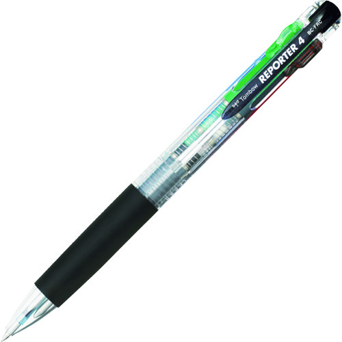 トラスコ中山 Tombow 4色ボールペン リポーター4 透明 215-9357  (ご注文単位1本) 【直送品】