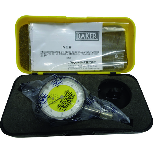 トラスコ中山 BAKER 標準ダイヤルゲージ タイプK01 0.01mm目量（ご注文単位1個）【直送品】