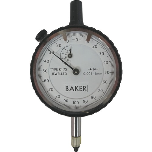 トラスコ中山 BAKER 高精度ダイヤルゲージ タイプK17S 0.001mm（ご注文単位1個）【直送品】