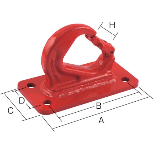 トラスコ中山 HHH 固定式フック(細型)（ご注文単位1個）【直送品】