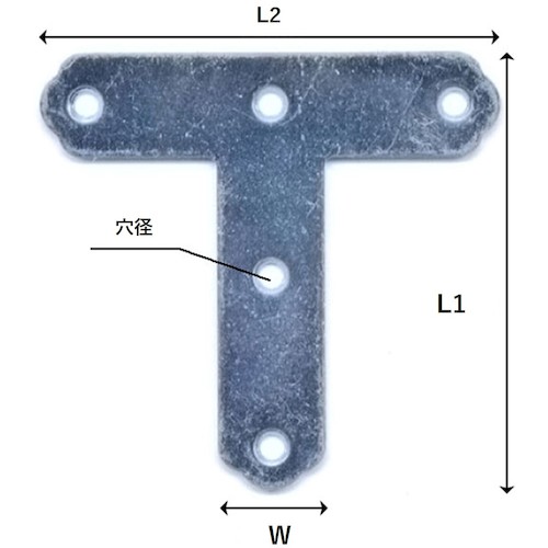 トラスコ中山 WAKI ユニクロ隅金 T型 BK－022 180 333-3390  (ご注文単位1個) 【直送品】