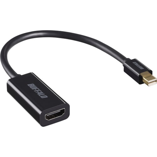 トラスコ中山 バッファロー miniDisplayPort－HDMI変換アダプタ ブラック 457-7767  (ご注文単位1個) 【直送品】