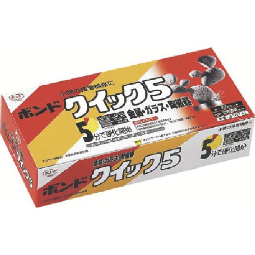 トラスコ中山 コニシ ボンドクイック5 80gセット(箱) #16131（ご注文単位1セット）【直送品】