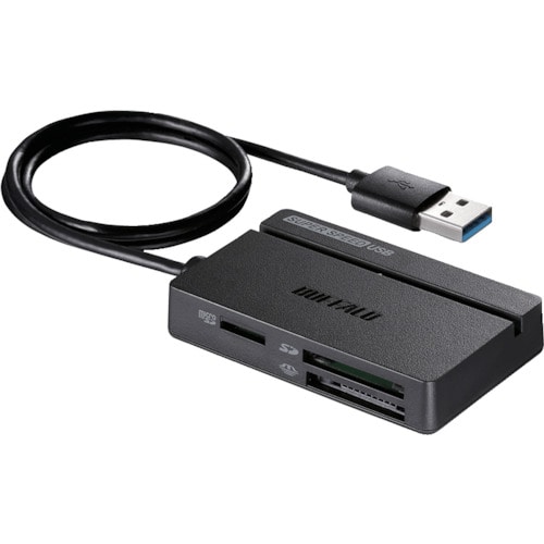 トラスコ中山 バッファロー USB3.0 マルチカードリーダー スタンダード（ご注文単位1台）【直送品】