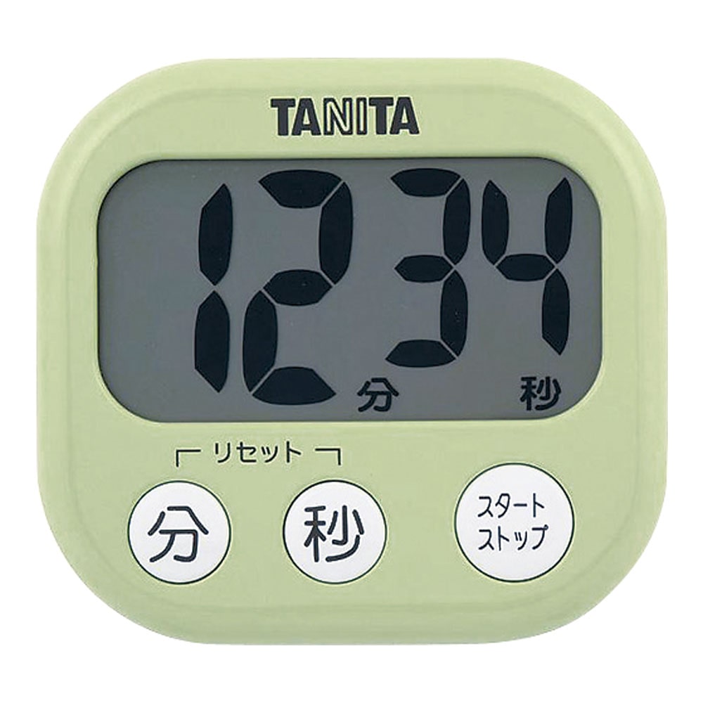 タニタでか見えタイマー（99分59秒計） TD-384GR　グリーン 1個（ご注文単位1個）【直送品】