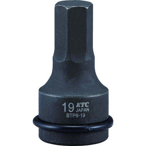 トラスコ中山 KTC 19.0sq. インパクトレンチ用ヘキサゴンレンチ 対辺寸法17mm 全長75mm（ご注文単位1個）【直送品】