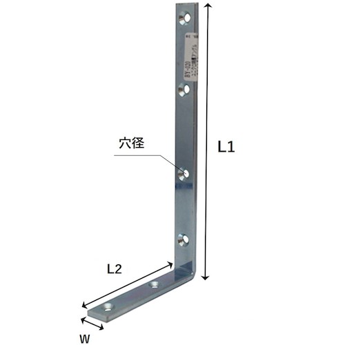 トラスコ中山 WAKI ユニクロアングル棚受 BY－022 75X120 335-2406  (ご注文単位1個) 【直送品】