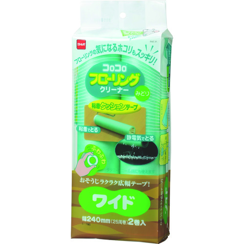 トラスコ中山 ニトムズ コロコロスペアテープフローリングクリーナーワイド (2巻入)（ご注文単位1パック）【直送品】