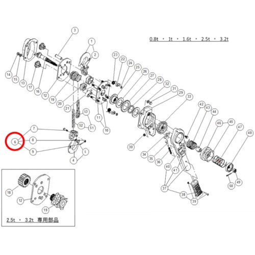 トラスコ中山 キトー クサリピン一式 LB016レバーブロック用（ご注文単位1個）【直送品】